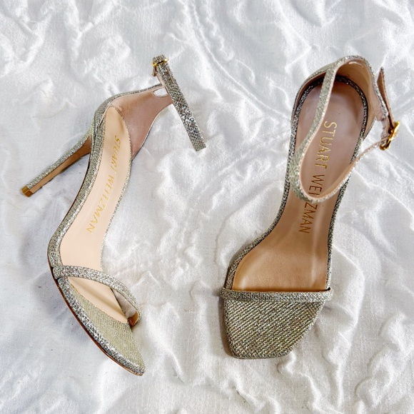 Stuart Weitzman Nudistcurve Ankle Strap Sandal Size 7 - Picture 2 of 9